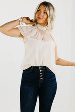 The Jazlyn Ruffle Sleeve Sweetheart Blouse - FINAL SALE