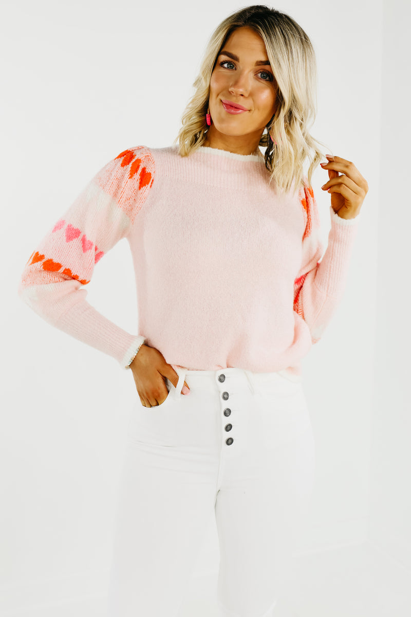 The Jackie Heart Sleeve Sweater - FINAL SALE