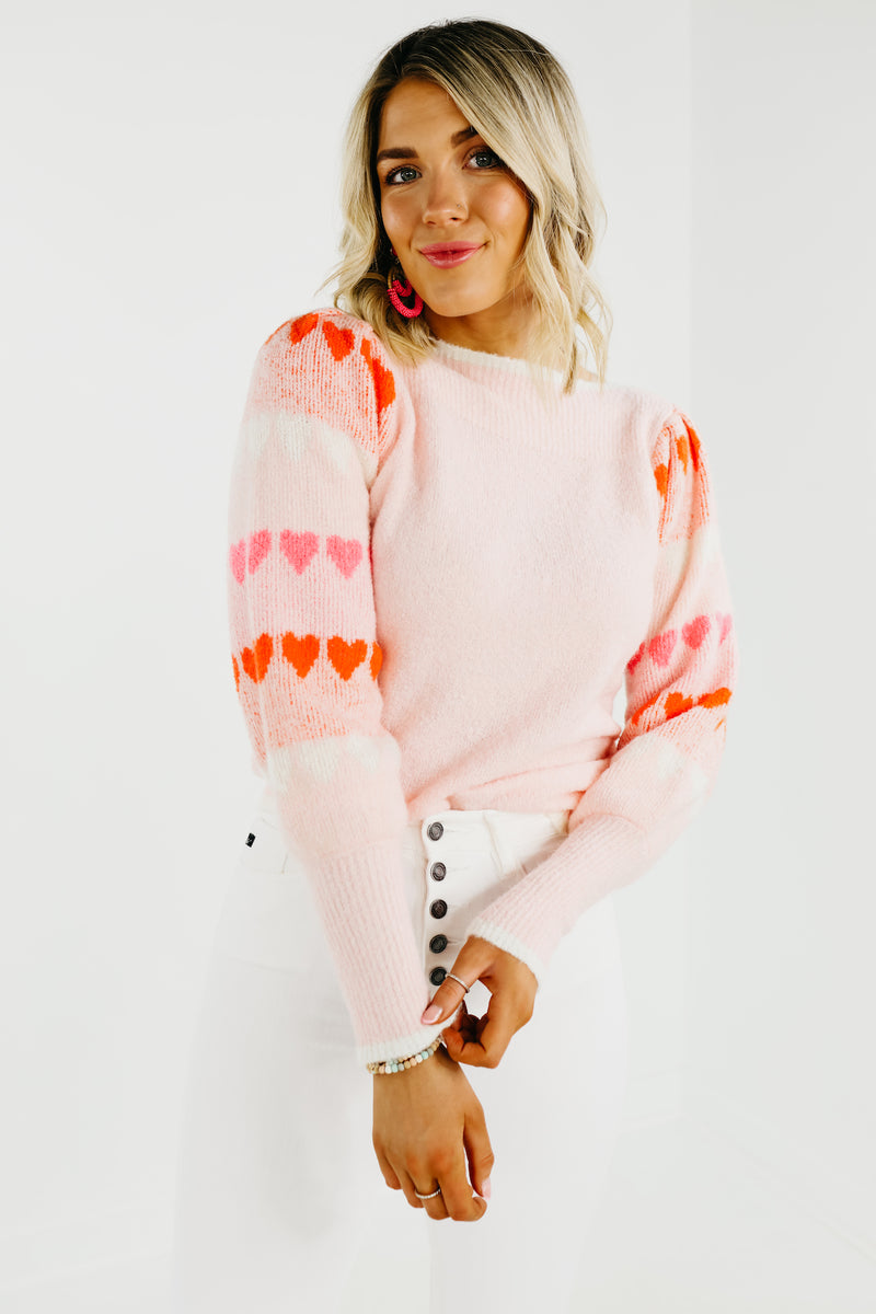 The Jackie Heart Sleeve Sweater - FINAL SALE