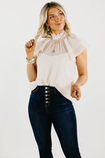 The Jazlyn Ruffle Sleeve Sweetheart Blouse - FINAL SALE