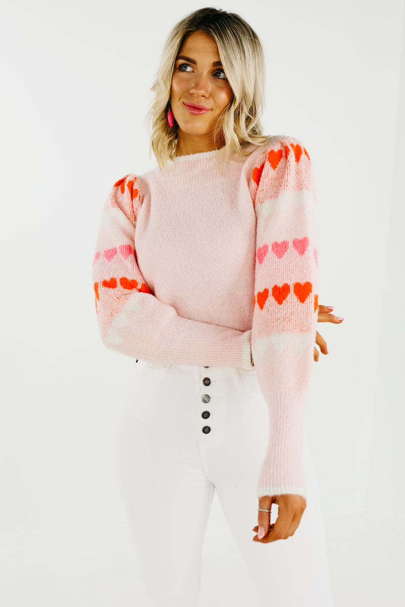The Jackie Heart Sleeve Sweater - FINAL SALE