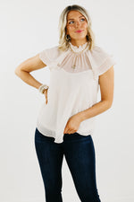 The Jazlyn Ruffle Sleeve Sweetheart Blouse - FINAL SALE
