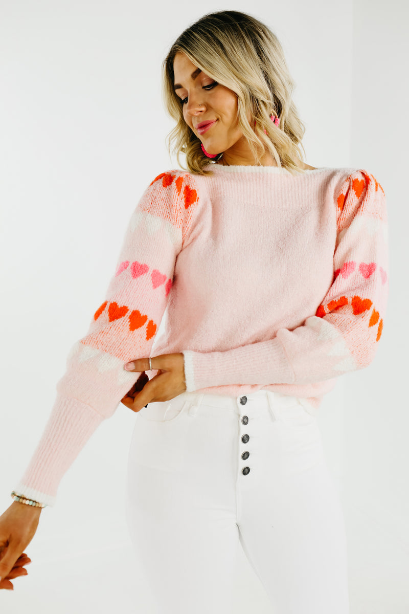 The Jackie Heart Sleeve Sweater - FINAL SALE
