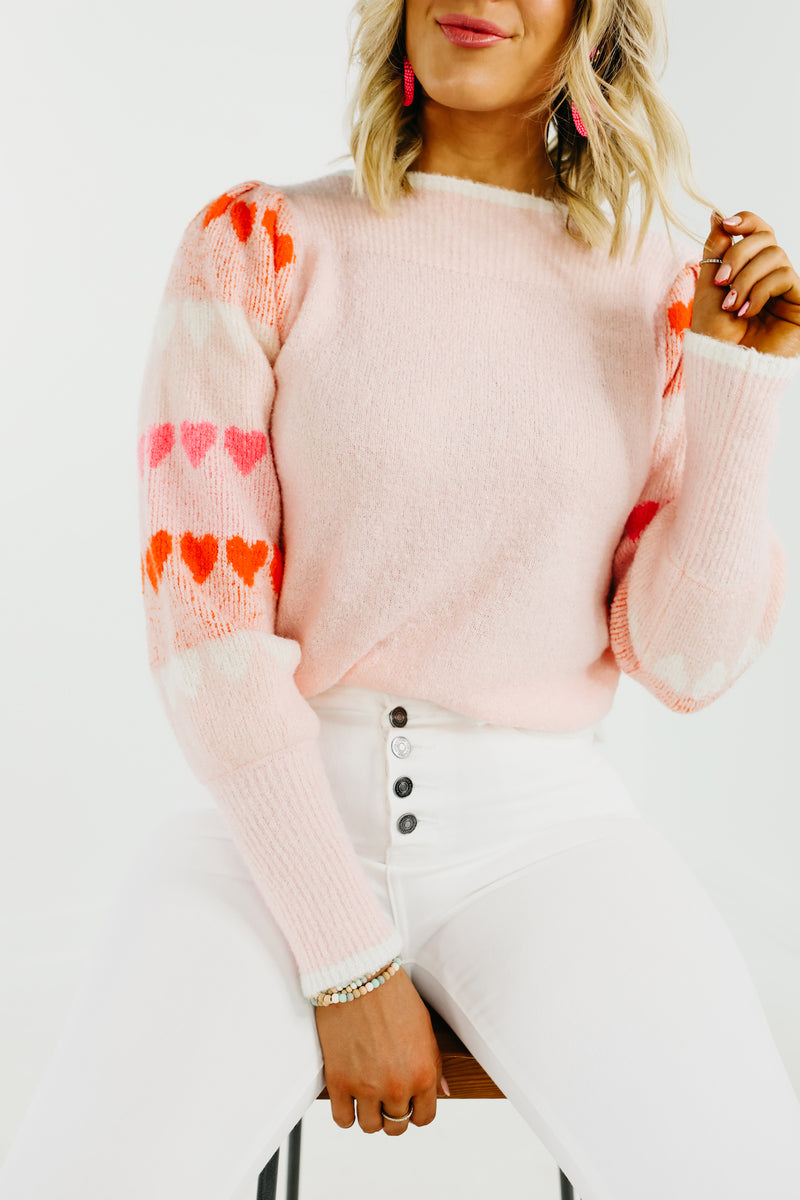 The Jackie Heart Sleeve Sweater - FINAL SALE