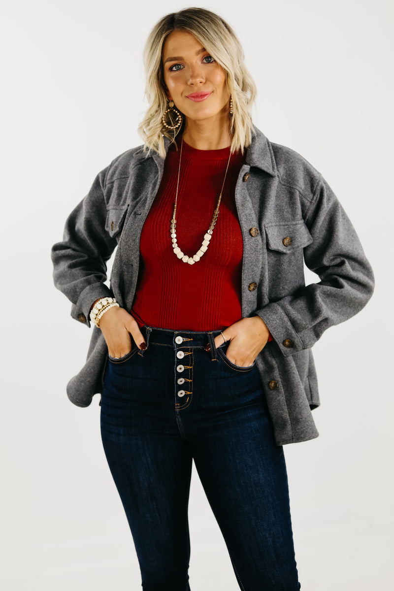 The Clayton Button Down Shacket