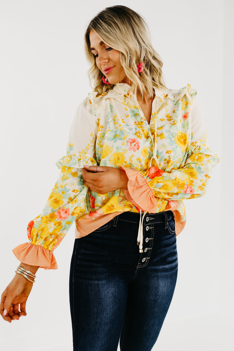 The Aurora Floral Peasant Blouse - FINAL SALE