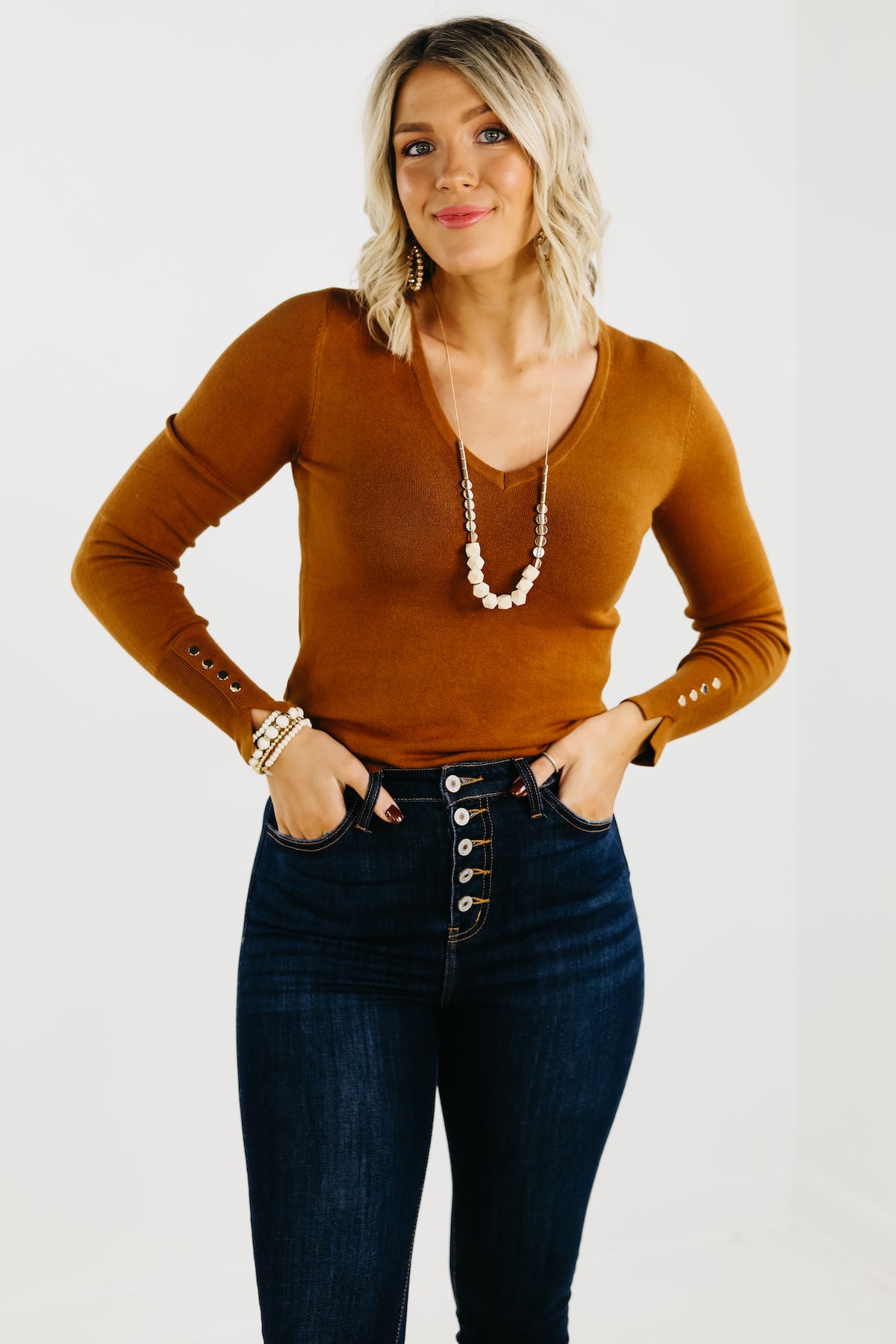 The Quinlan V Neck Sweater - FINAL SALE