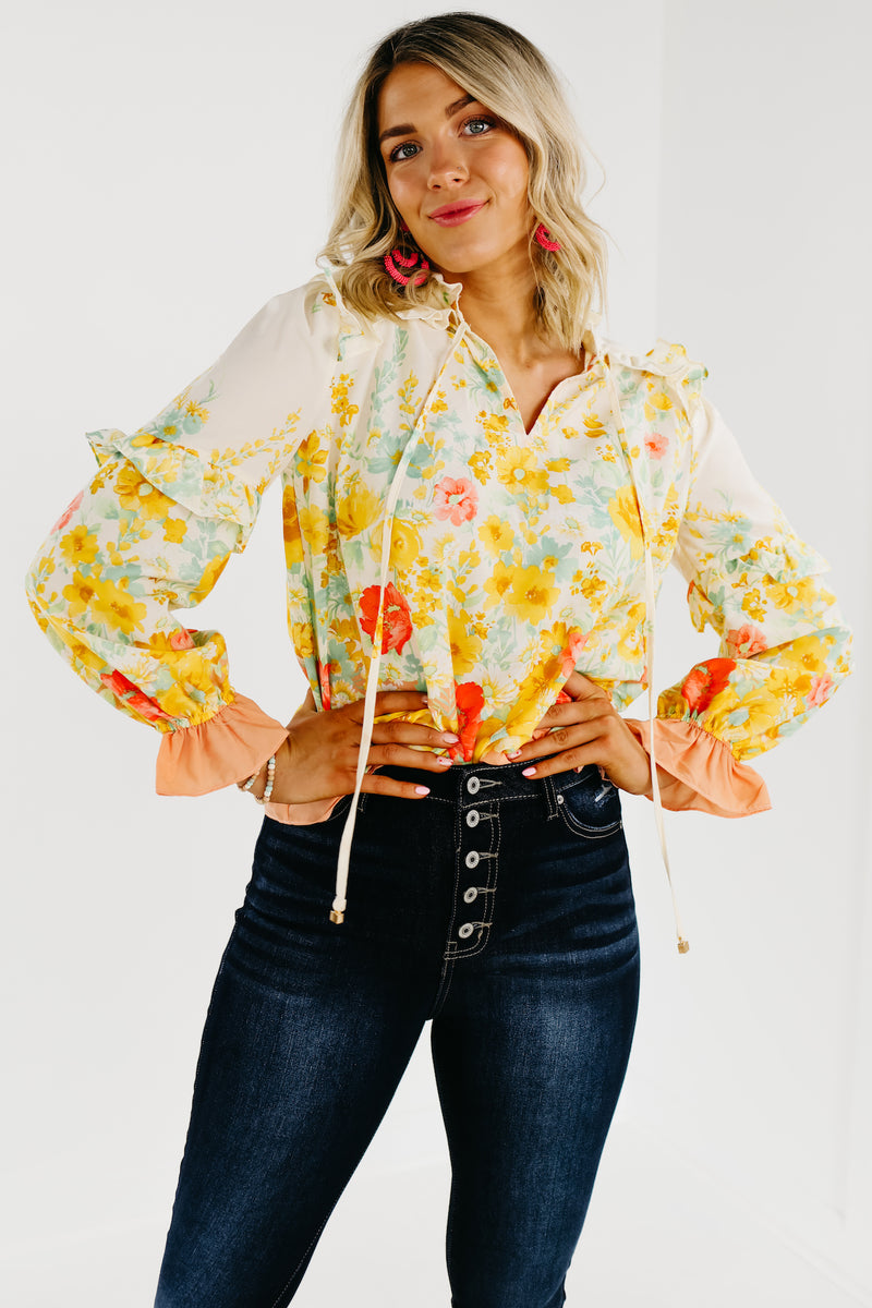 The Aurora Floral Peasant Blouse - FINAL SALE