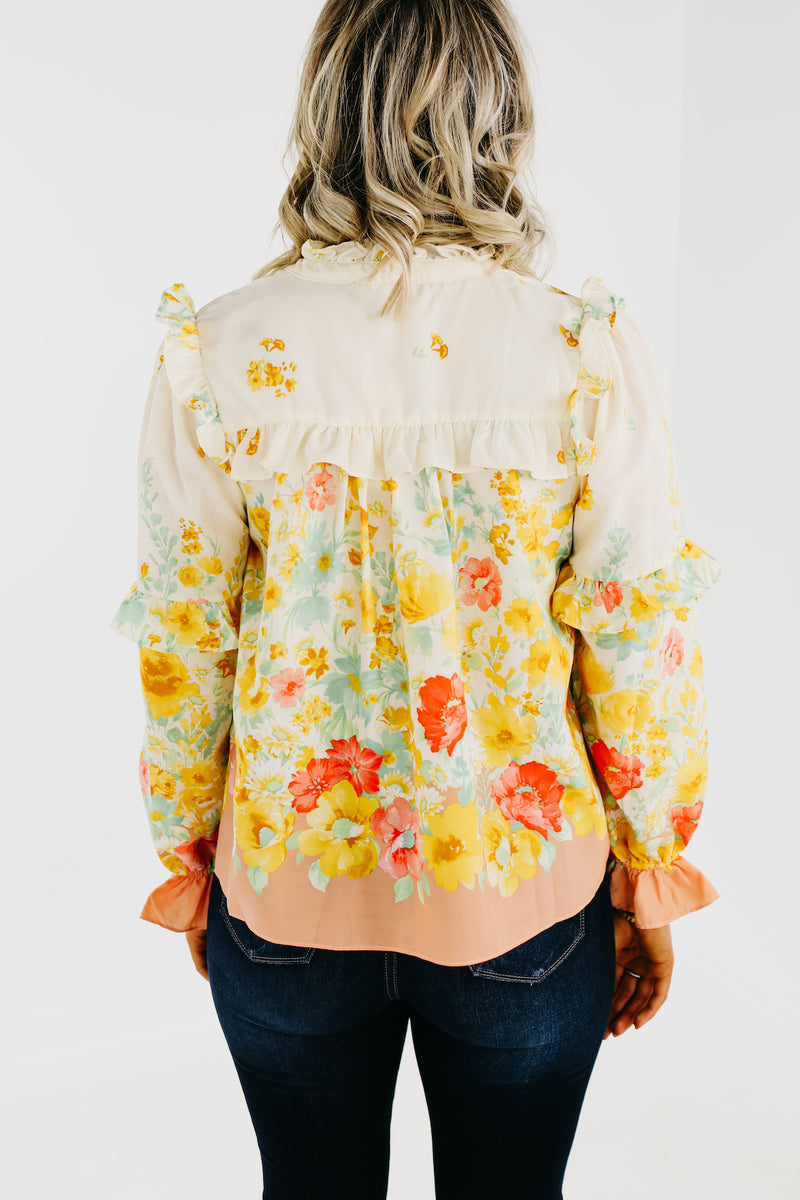 The Aurora Floral Peasant Blouse - FINAL SALE