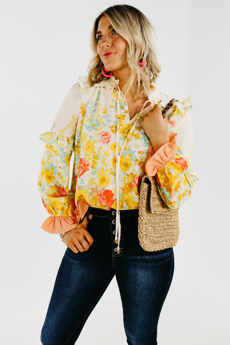 The Aurora Floral Peasant Blouse - FINAL SALE