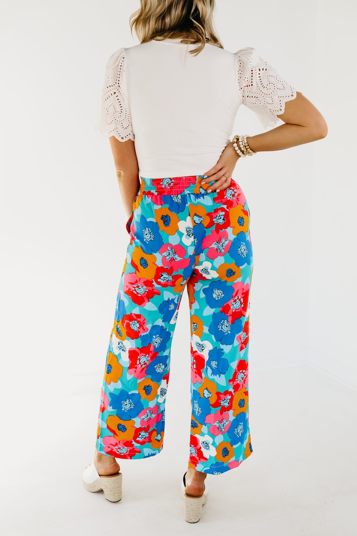 The Annie Abstract Floral Pants - FINAL SALE