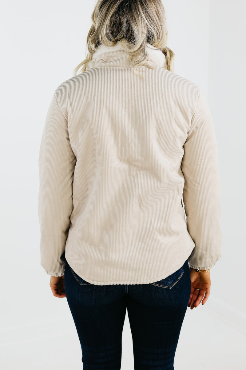 The Ellen Velvet Corduroy Pullover Jacket - FINAL SALE