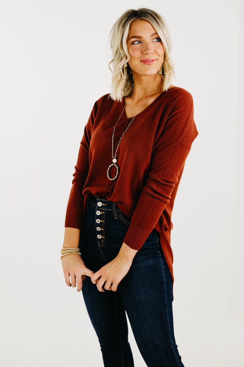 The Noah Ribbed Hem Seam Sweater