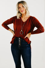 The Noah Ribbed Hem Seam Sweater