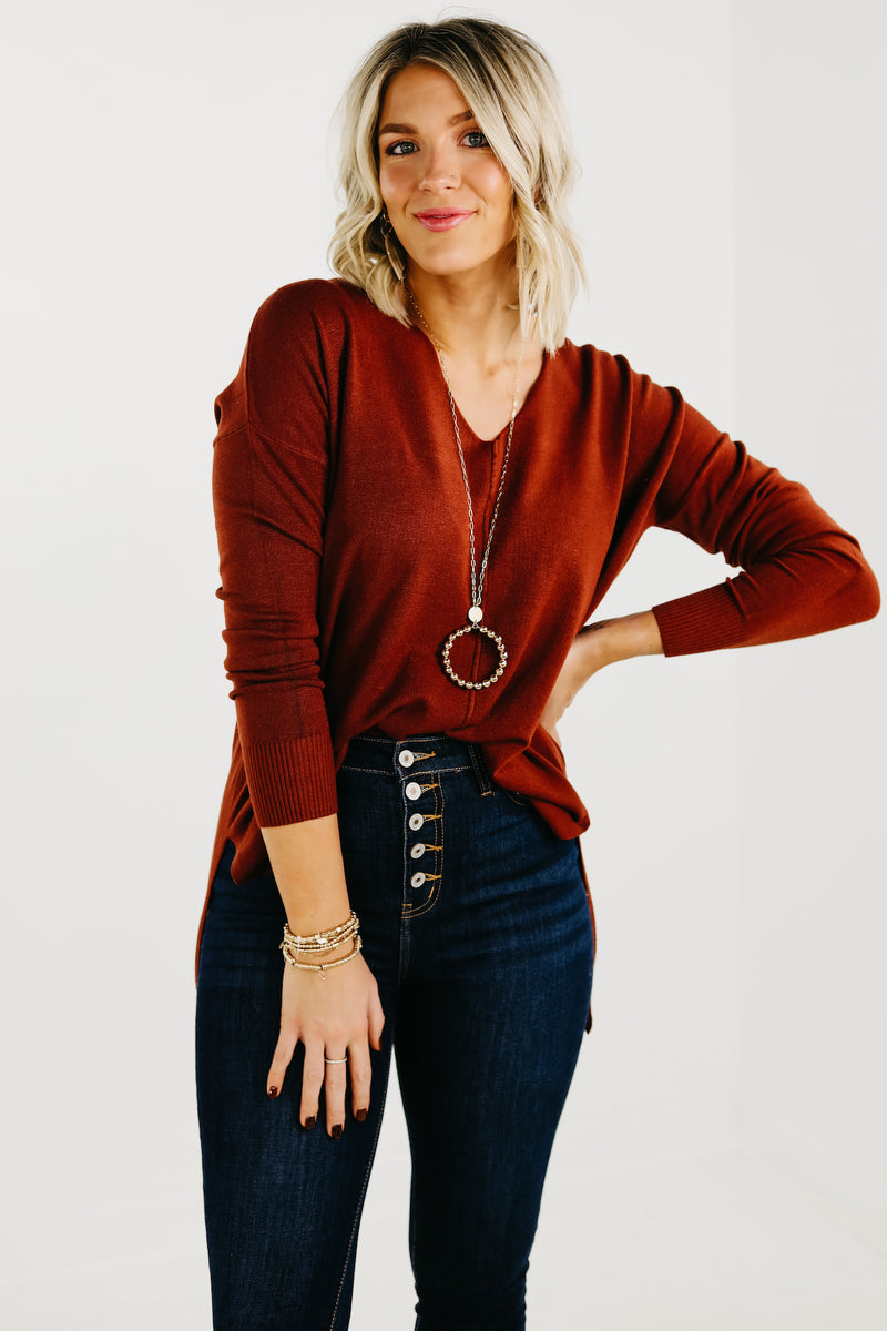 The Noah Ribbed Hem Seam Sweater