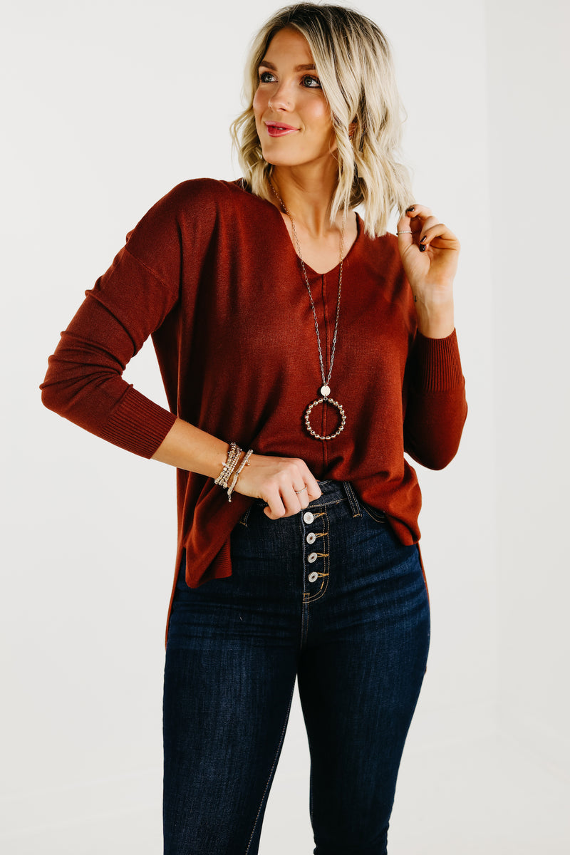 The Noah Ribbed Hem Seam Sweater
