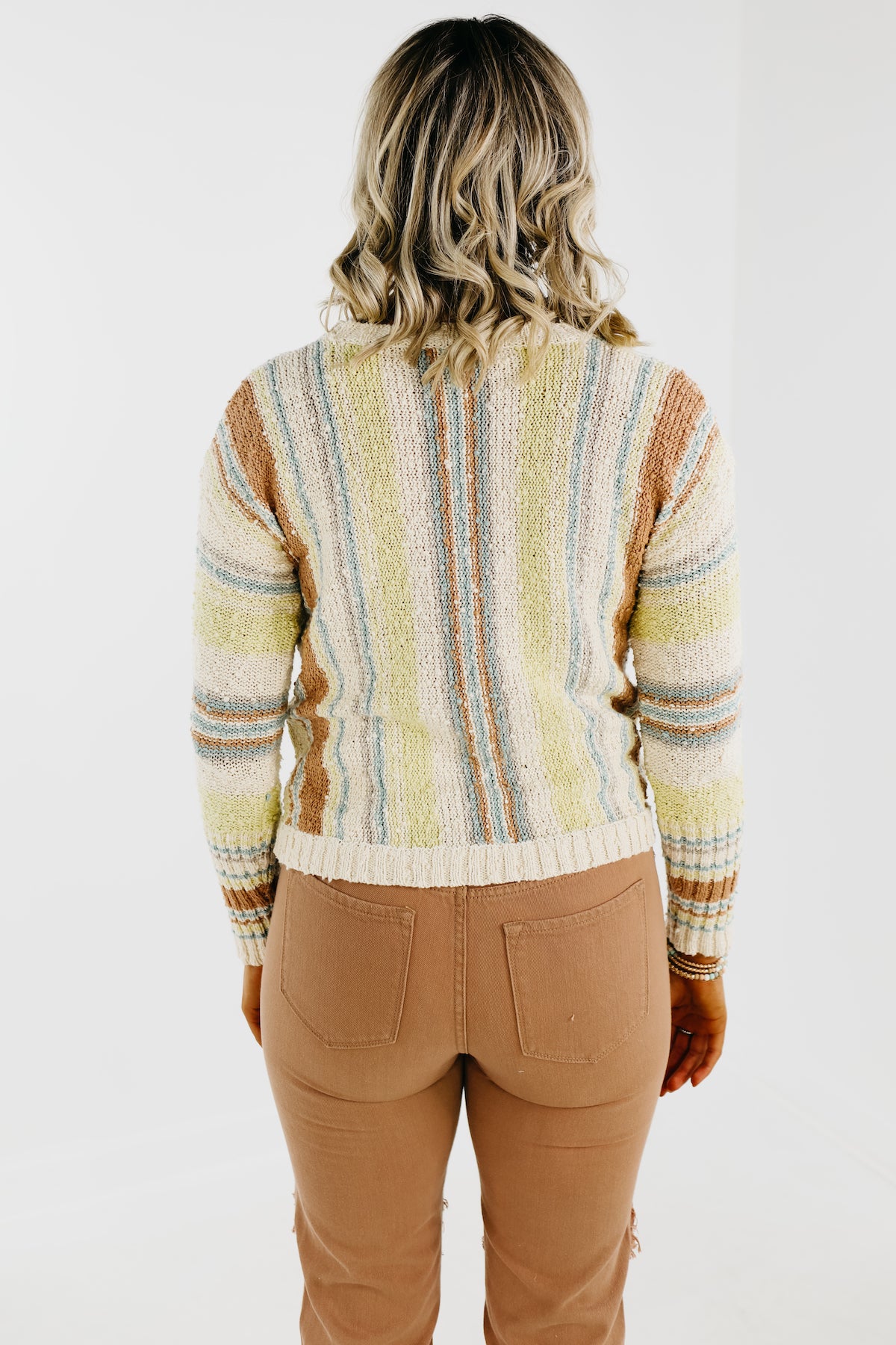 The Gabriel Textured Striped Spring Sweater - FINAL SALE