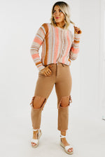 The Gabriel Textured Striped Spring Sweater - FINAL SALE
