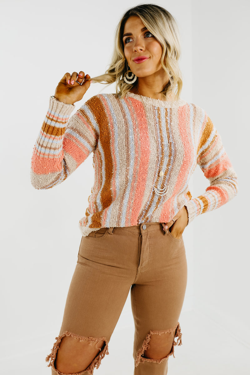 The Gabriel Textured Striped Spring Sweater - FINAL SALE
