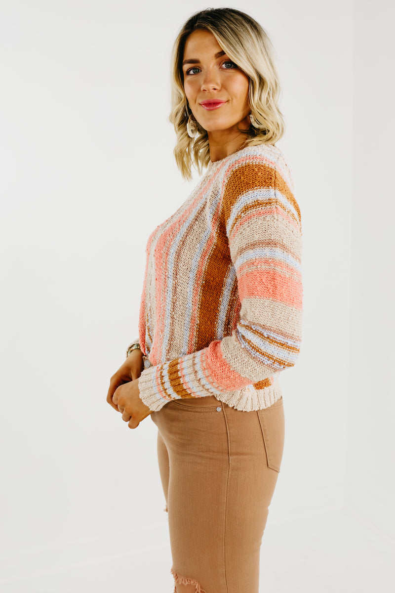 The Gabriel Textured Striped Spring Sweater - FINAL SALE