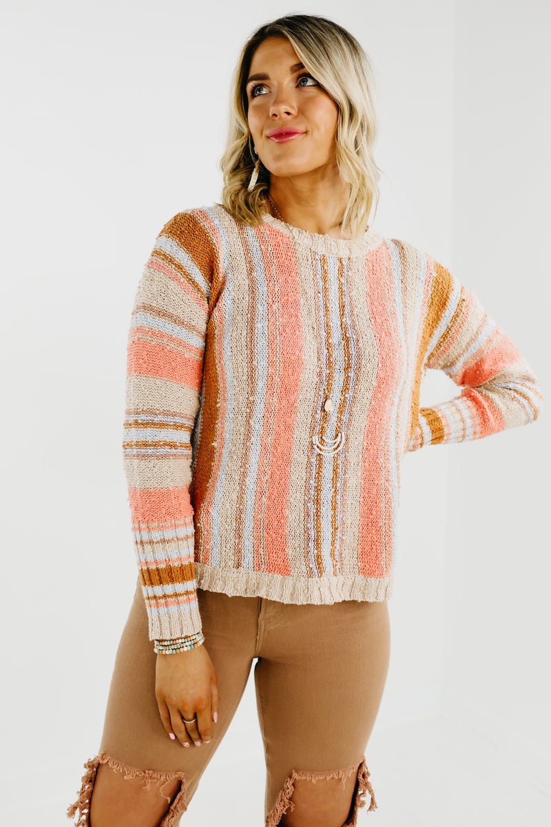 The Gabriel Textured Striped Spring Sweater - FINAL SALE