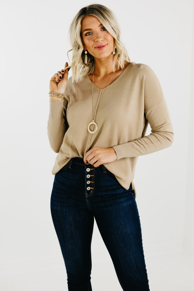 The Noah Ribbed Hem Seam Sweater