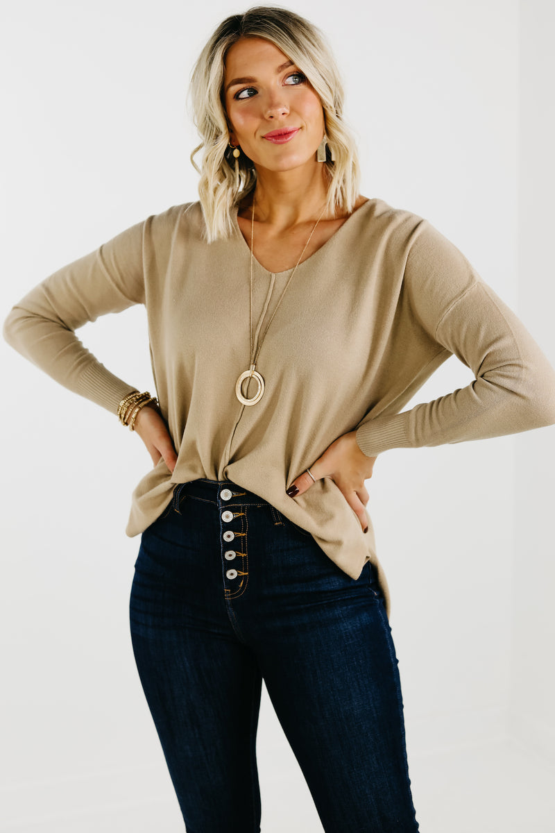 The Noah Ribbed Hem Seam Sweater