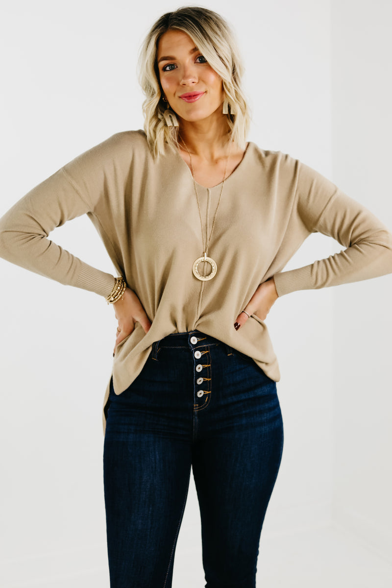The Noah Ribbed Hem Seam Sweater