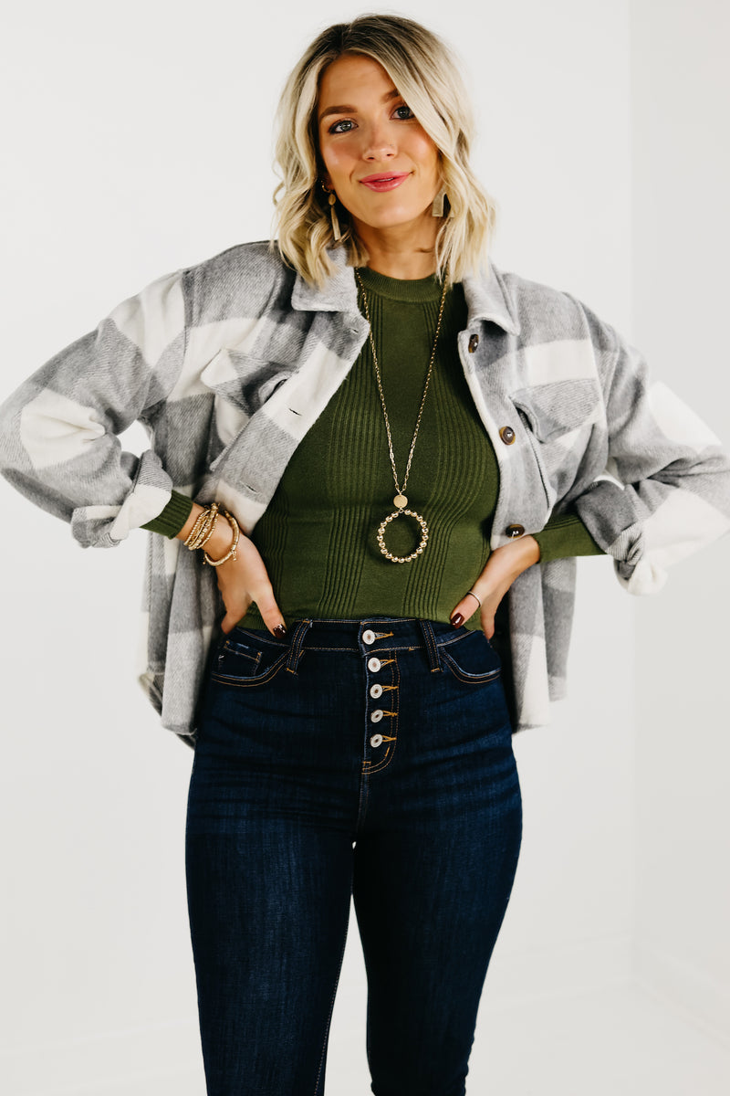 The Kennadi Brushed Plaid Shacket - FINAL SALE