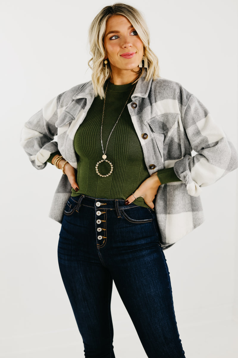 The Kennadi Brushed Plaid Shacket - FINAL SALE