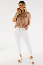 The Spencer Smocked Halter Tank Top - FINAL SALE