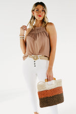 The Spencer Smocked Halter Tank Top - FINAL SALE