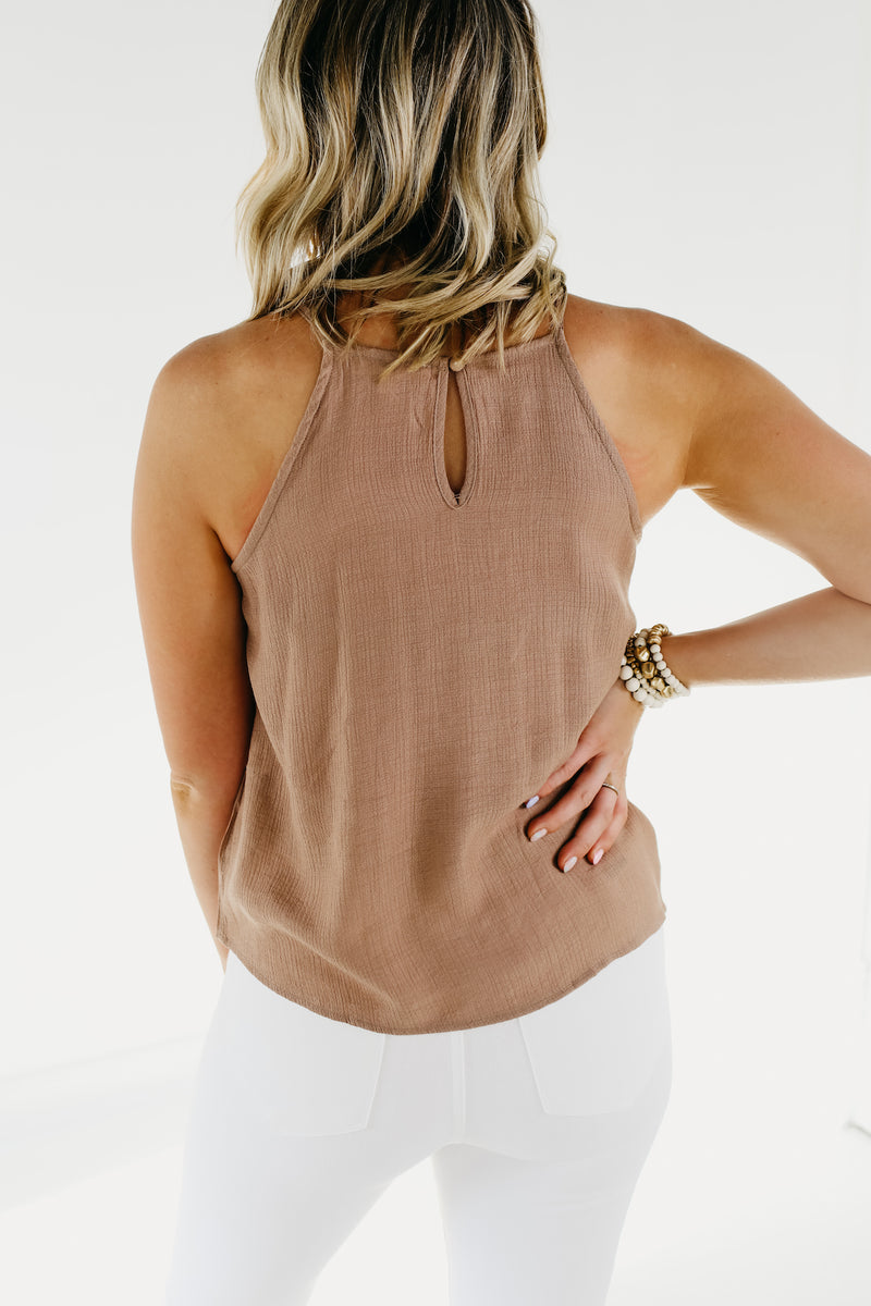 The Spencer Smocked Halter Tank Top - FINAL SALE