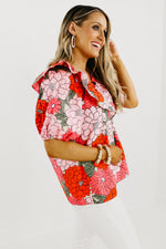 The Mariah Floral Bib Blouse - FINAL SALE