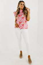 The Edward Floral Ruffle Sleeve Blouse - FINAL SALE