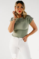 The Miriam Lace Trim Top - FINAL SALE