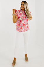 The Edward Floral Ruffle Sleeve Blouse - FINAL SALE