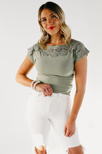 The Miriam Lace Trim Top - FINAL SALE