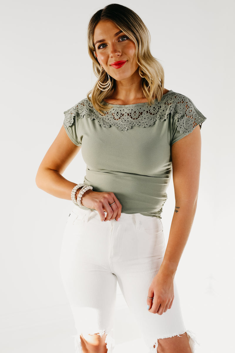 The Miriam Lace Trim Top - FINAL SALE