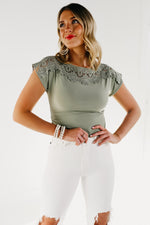 The Miriam Lace Trim Top - FINAL SALE