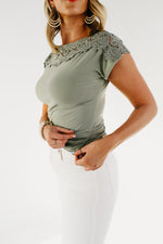 The Miriam Lace Trim Top - FINAL SALE