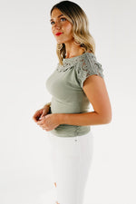 The Miriam Lace Trim Top - FINAL SALE
