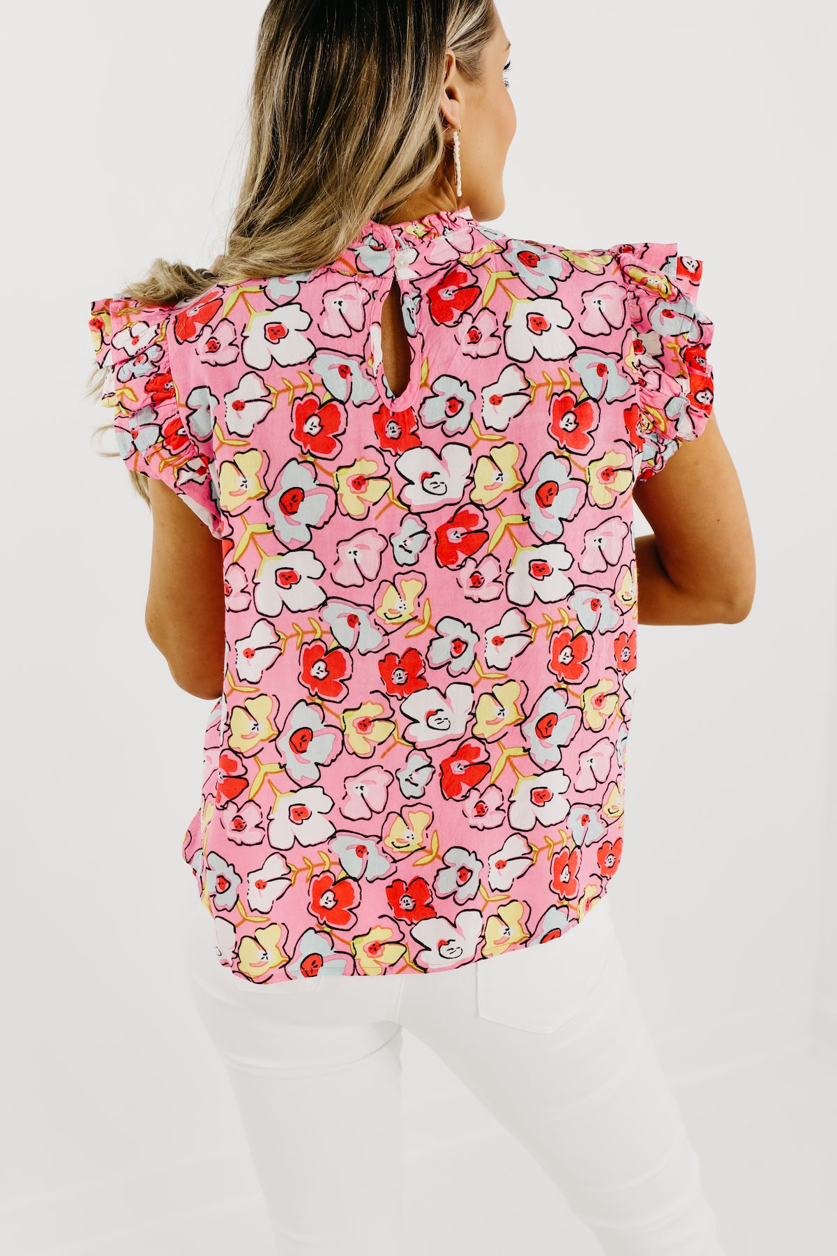 The Edward Floral Ruffle Sleeve Blouse - FINAL SALE