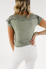 The Miriam Lace Trim Top - FINAL SALE