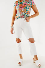 Kan Can Denim | 10" High Rise Straight Leg Jean - KC1709WT - FINAL SALE