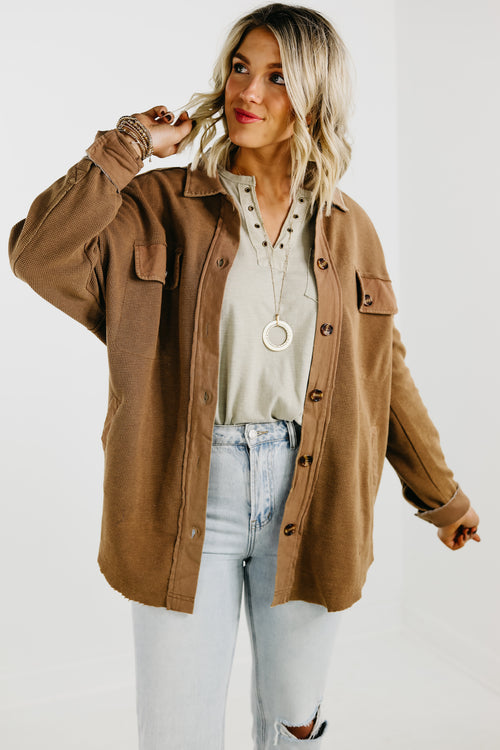 The Monica Waffle Shacket