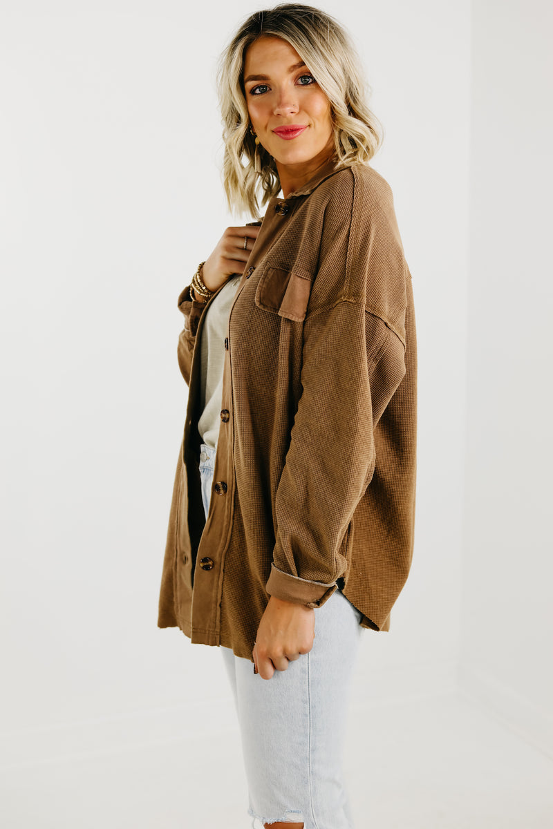 The Monica Waffle Shacket