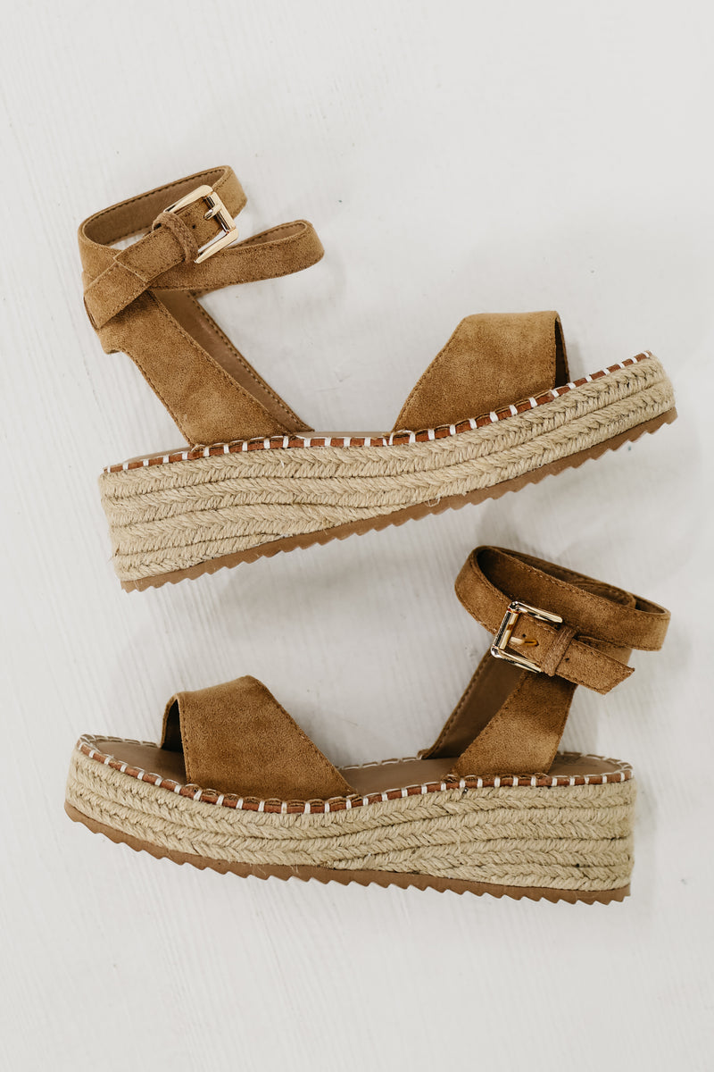 The Everly Platform Sandal  - Taupe - FINAL SALE