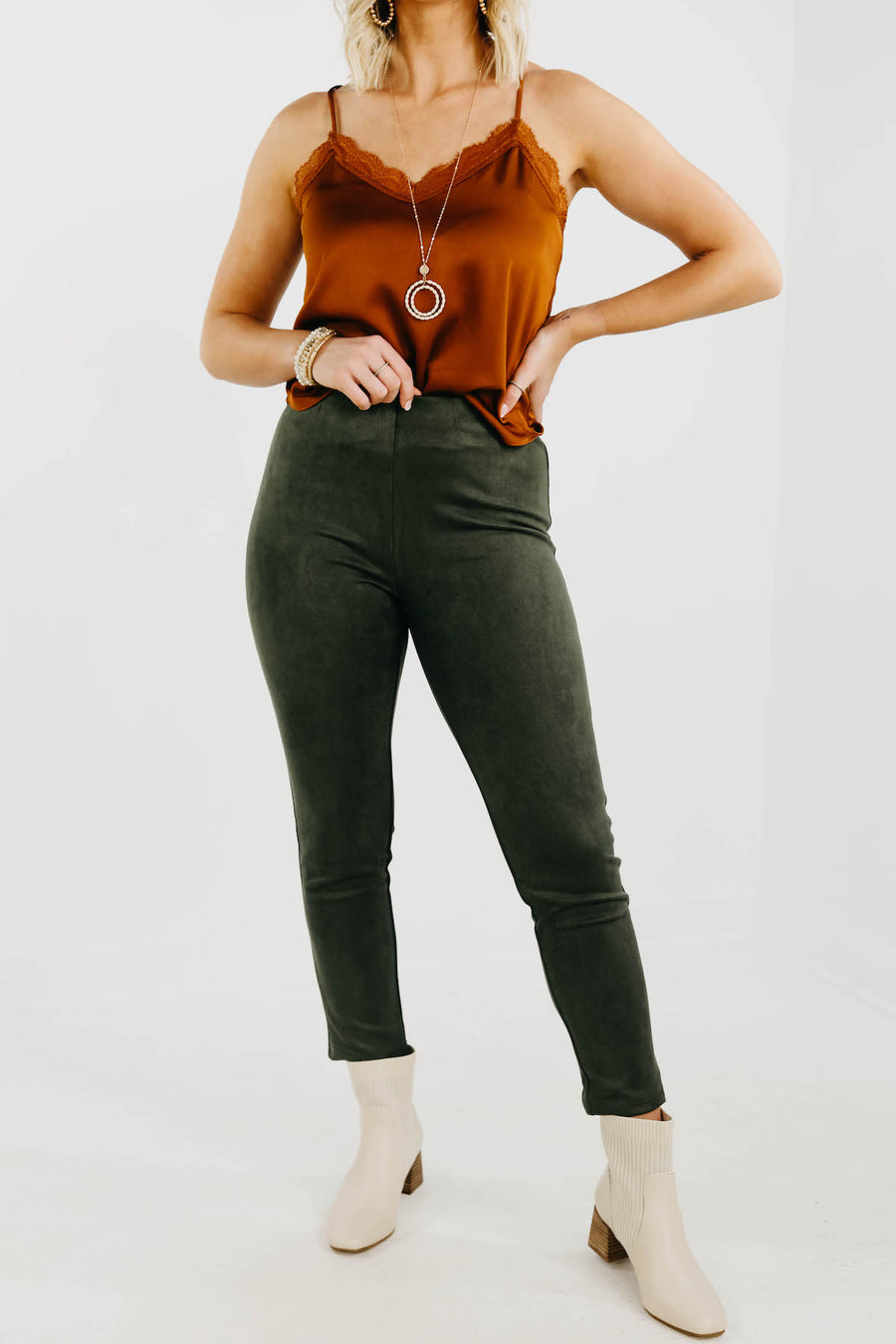 The Hope Faux Suede Pants  - FINAL SALE