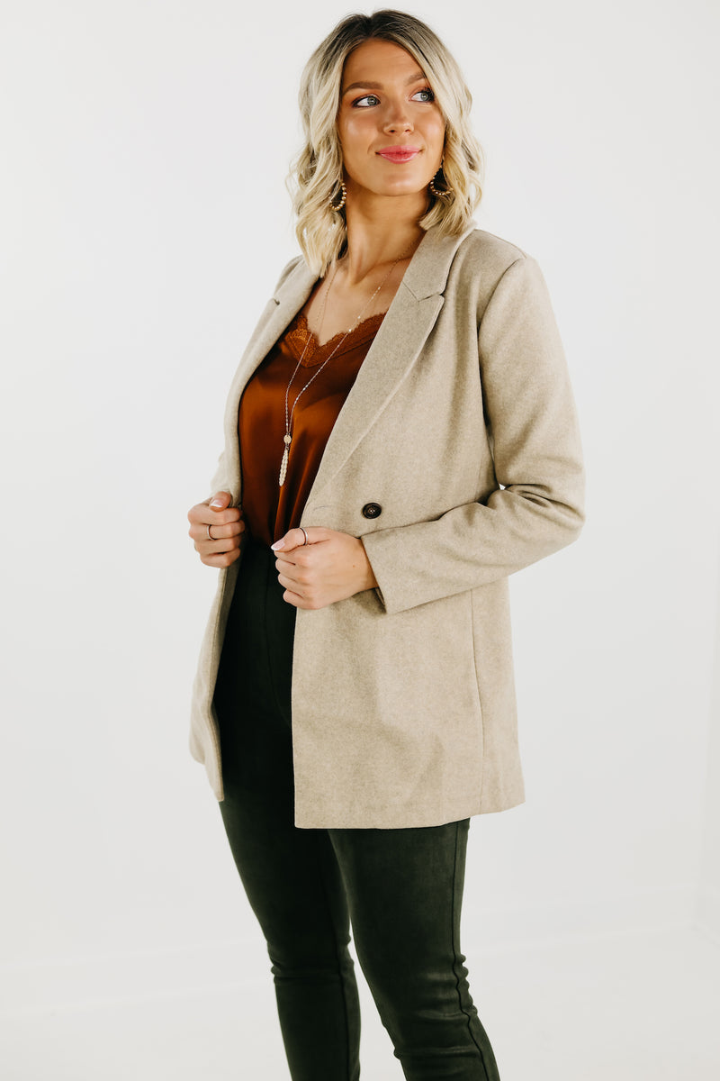 The Dean Double Button Lapel Blazer Coat